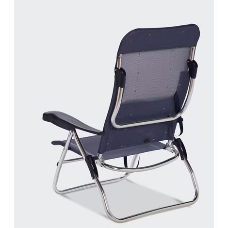 SILLA PLAYA 7P MULTIFIBRA ALUMINIO AZUL OSCURO - 56X64X98