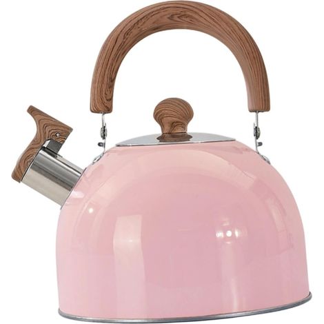 1 Bouilloire,Acier inoxydable,Poignée bois anti-brûlure,Fond plat induction,Capacité 2,5 L,Cuisine (1/5)