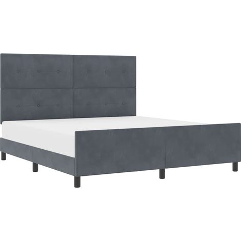 Maison Exclusive - Boxspringbett mit Kopfteil Dunkelgrau 180 x 20 (1/5)