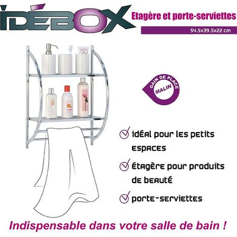 Etagère porte serviette métal GLO6254