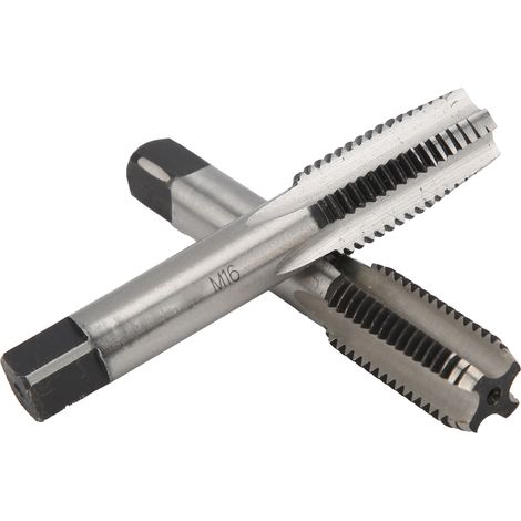 Taraud manuel métrique M16, foret à goujures droites en acier au carbone pour bois et plastique (1/5)