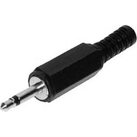 TRU COMPONENTS 1559799 Klinken-Steckverbinder 2.5 mm Stecker, gerade Polzahl: 2 Mono Schwarz 1 St.
