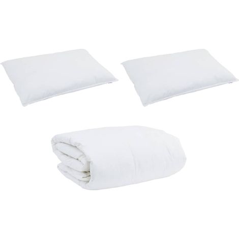 Ensemble de Duvet avec oreiller 3 pcs,Couette Blanc Coton CFW66558 (1/5)