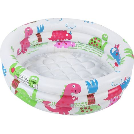 Baignoire de piscine gonflable ronde en PVC, motif de dinosaure de dessin animé, pour enfants (1/5)