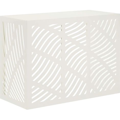 Housse de climatiseur Blanc 110 x 50 x 80 cm Acier – jardinière de jardin (1/5)