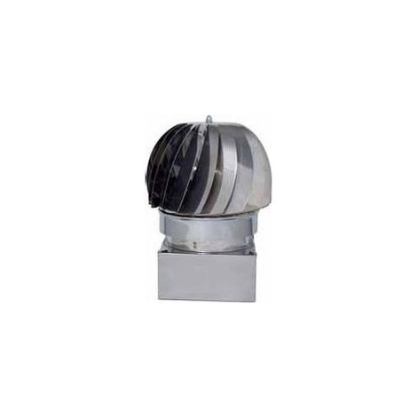 Fumaiolo Girevole Globo Inox Quadrato cm. 42X42