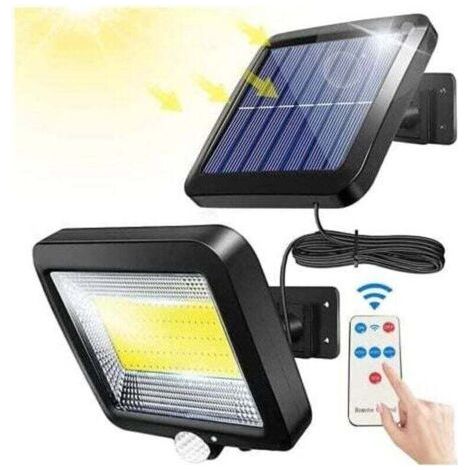 Solar Light Outdoor with Remote Control, Waterproof Motion Sensor, 100 LED, Powerful Solar Light Outdoor IPX65 Waterproof for Garage Gate and Garden (1/4)
