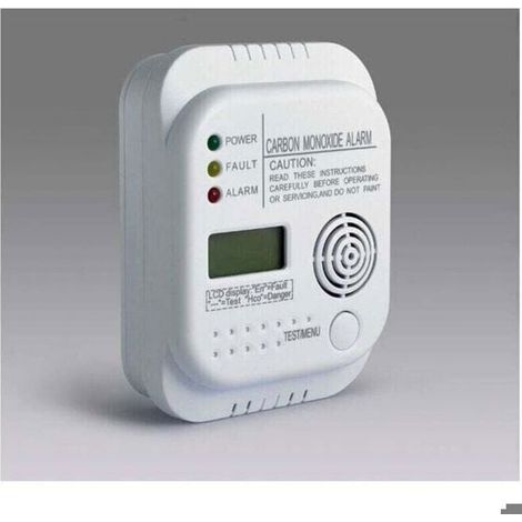 Détecteur de monoxyde de Carbone, alimenté par Batterie, Detecteur de gaz avec Affichage et indicateur de température (1/3)