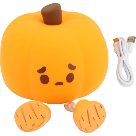Veilleuse citrouille en Silicone, robinet mignon, 3 vitesses, luminosité réglable, veilleuse pour chambre à coucher (1/5)