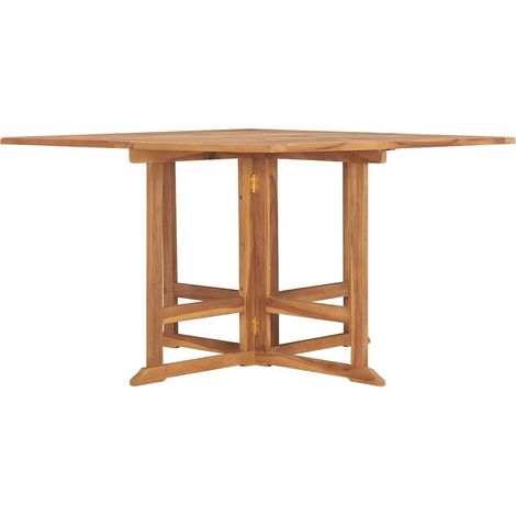 Maison Exclusive - Tavolo da Giardino Pieghevole 110x110x75 cm in Massello di Teak (1/5)