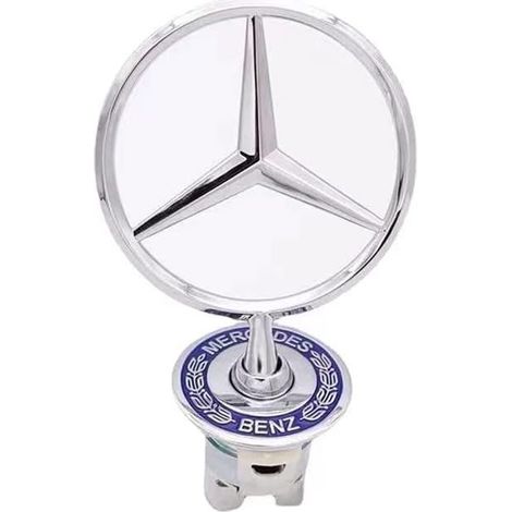 Insigne Étoile pour Capot Allié Plaqué - Accessoire de Remplacement Compatible W124 W210 Classe E W202 W203 (1/5)