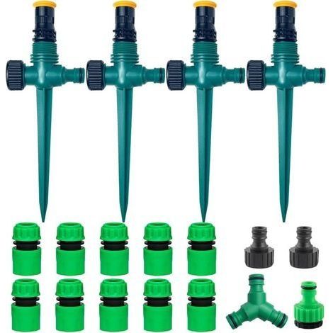 Arroseur Jardin,Arrosage Automatique pour Jardin,Arroseur de Pelouse 360,Arroseur de Jardin Multifonction-RéGlable Vec Raccord De Tuyau 1/2 et Y,Asperseur Arrosage,Arrosage Automatique Pelouse(Set 1) (1/5)