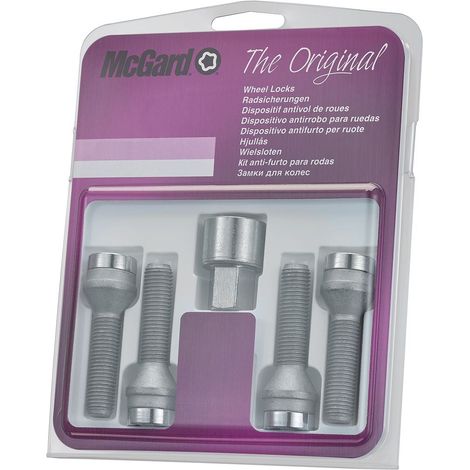 4 VIS ANTIVOL SU MCGARD M12X1.25/ 60°/ LONG. 49.2MM/ Ø19MM