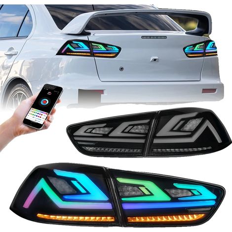 Juego de luces traseras, tecnología LED, diseño impermeable, RGB V1 (1/2)