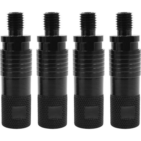 Set mit 4 Schnellverbindern mit Bissanzeiger für Angelruten und Uferbefestigung.