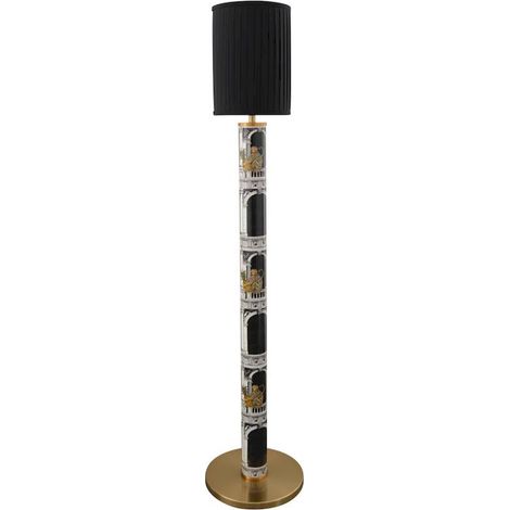 Lampadaire élégance en porcelaine design et raffiné - Porcelaine blanche finement travaillée
