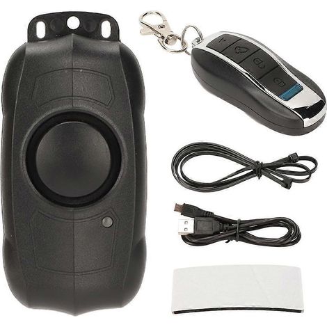 Alarma inalámbrica para bicicleta con control remoto - Resistente al agua IP55, alarma antirrobo por vibración de 113 dB para bicicletas, motocicletas y más. (1/5)