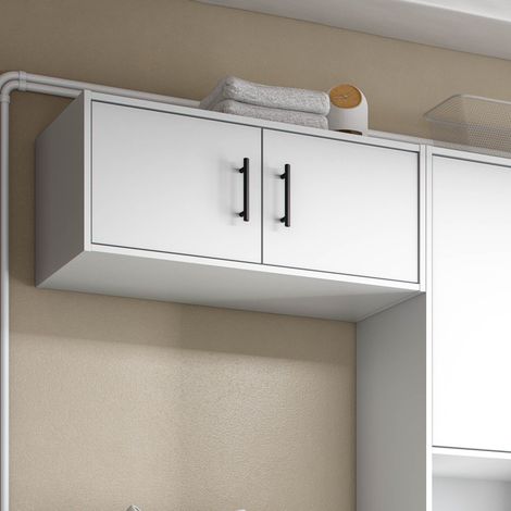 Mehrzweckschrank Vergemoli, 2 Türen, 1 Regal, 40x34h cm, Weiß (1/5)