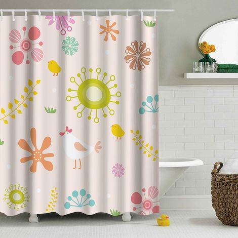 Duschvorhang 180 x 180 cm (Modell 11) – Maschinenwaschbar, dickes Polyester
