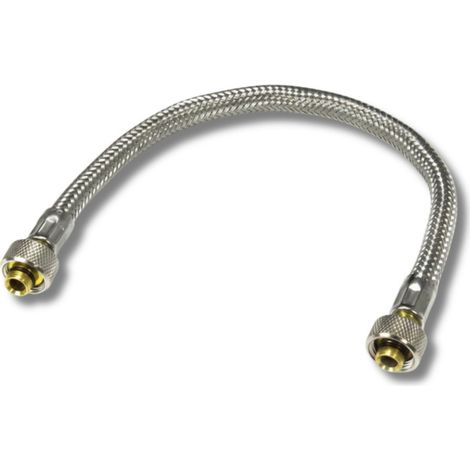 Flexibler Schwimmerschlauch VALSIR WINNER 12x17 mit Nippel, geflochtenes Edelstahl, 350 mm