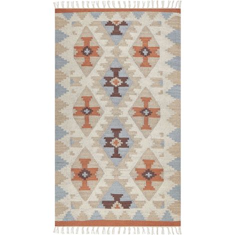 Teppich DILIJAN Bunt 80 x 150 cm Baumwolle Kelim (1/5)