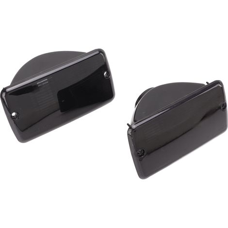 Boîtier de feu clignotant de stationnement, cache de feu de pare-chocs avant 55055020AE, remplacement pour Jeep Wrangler TJ 1997-2006, noir (1/5)
