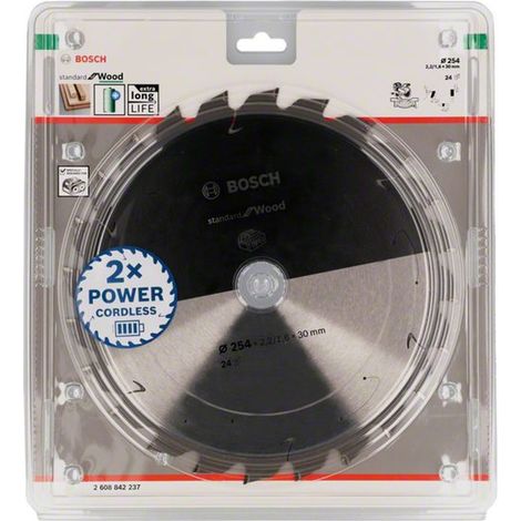 Bosch PRO Wood cordless Kreissägeblatt, 254 x 2,2 x 30 mm, T24