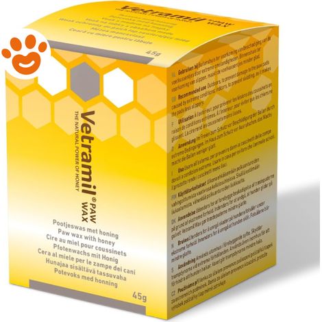 Vetramil Dog&Cat Paw Wax Cera al Miele - Confezione 120 Gr -