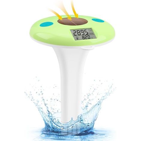 Testeur et thermomètre de sel de piscine flottante, salinomètre numérique pour piscines d'eau salée, bains à remous, spas et étangs, moniteur précis de température et de niveau de sel (1/5)