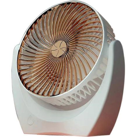 Ventilateur rechargeable, petit ventilateur portable, mini ventilateur alimenté par USB, ventilateur de bureau idéal pour les voyages, le camping et le bureau - Or (1/5)