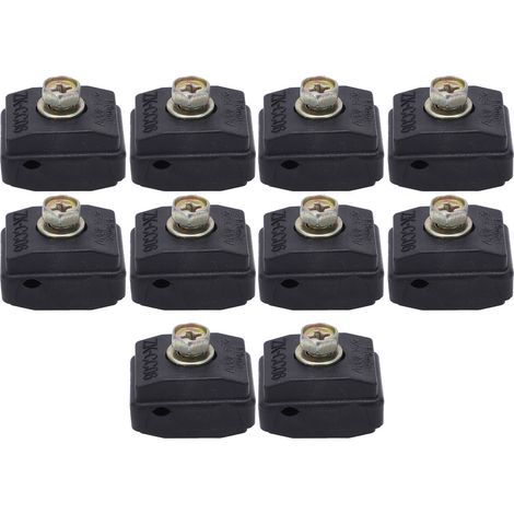 Lot de 10 connecteurs répartiteurs de fils à rupture libre 50 A 400 V 1-6 mm², pince de perçage d'isolant haute puissance pour câblage (1/5)