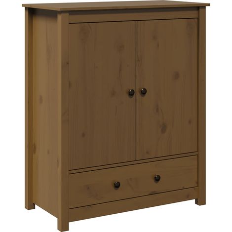 Credenza cassettiera cassettiera mobile contenitore organizer cucina soggiorno soggiorno 83 x 41,5 x 100 cm legno di pino massiccio marrone 020035767
