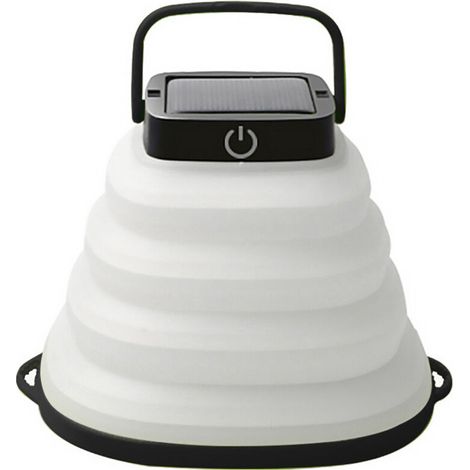 Lampe de camping pliable portable à énergie solaireétanche USBLampe de camping rechargeable suspendue, lumière jaune (1/5)