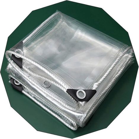 Bâche transparente à perforations renforcées, adaptée aux couvertures de plantes, bâches industrielles, bâche transparente et anti-vieillissement, 0,8 x 1,5 mètres. (1/4)