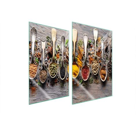 Assiette de protection en verre POUR la cuisine 2x35x52 épices (1/5)