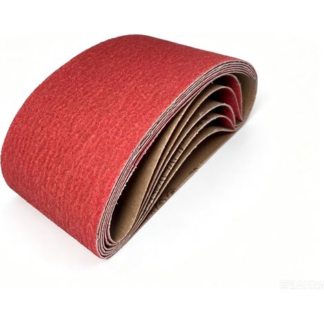 Lot de 6 bandes abrasives céramiques 100 x 610 mm Grain 60 (1/4)