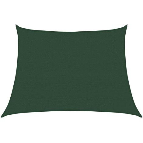 Maison Exclusive - Sonnensegel 160 g/m² Trapezform Dunkelgrün 4/5