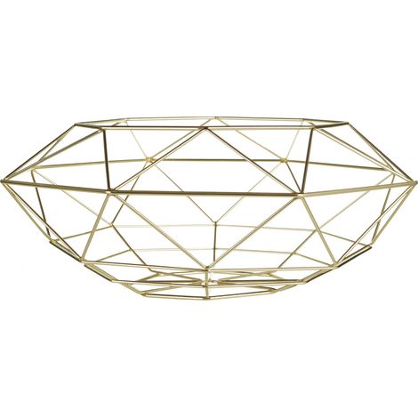 Premier Housewares Vertex Gold Finish Wide Fruit Basket (1/3)