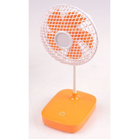 Mini-Ventilator Ø13cm Tischventilator Lüfter Kühler Gebläse Windmaschine Kühlung - orange