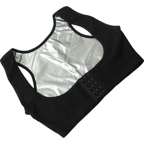 Soutien-gorge de sport femme à 3 rangées de boutons, antichoc, imperméable, séchage rapide, antidérapant, argenté (1/5)