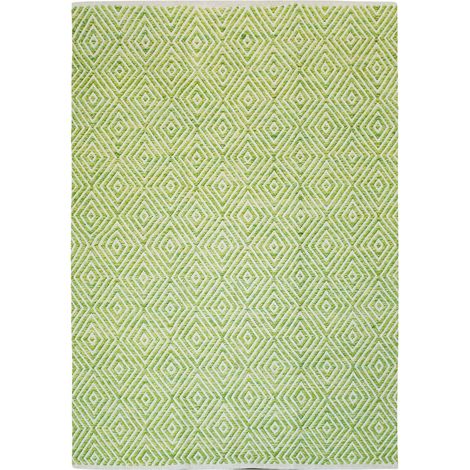 Tappeto Cocktail 300 in Cotone Tessuto a Mano Verde (1/4)