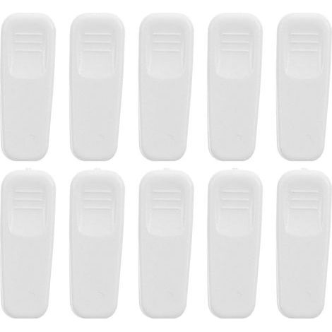 10er-Pack Kopfhörerkabelclips, Kabelorganizer für Kopfhörer und Mikrofonkabelhalter – 2,50 x 0,80 x 0,80 cm – Weiß (1/3)