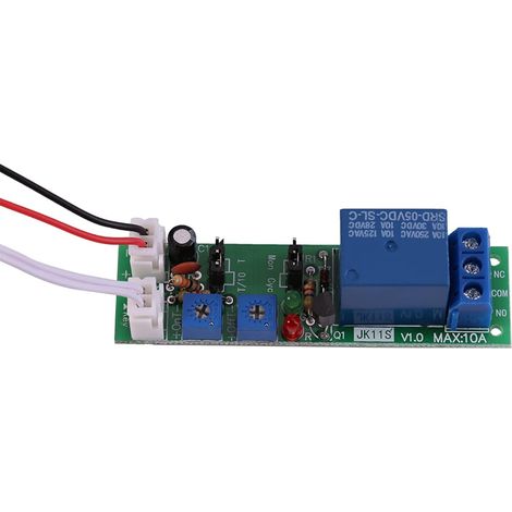 Module interrupteur marche/arrêt à retard réglable, Minuterie relais temporisé, pour applications électriques 5 V 12 V 24 V CC 0-30 minutes (1/5)