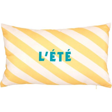 Coussin Déco d'Extérieur "Poolside" 30x50cm Jaune (1/4)