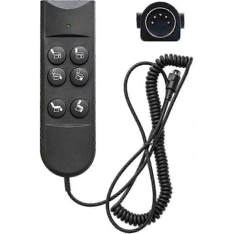 Télécommande à 6 boutons pour fauteuils inclinables, commande manuelle à 5 broches pour fauteuils releveurs et meubles électriques (1/5)