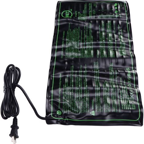 Tapis chauffant souple, flexible, imperméable et sûr pour la reproduction des semis (prise US 110 V). (1/5)