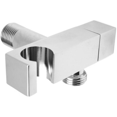 SUPPORTO DOCCIA DESIGN OTTONE CROMO CON ARRESTO 1/2 M Cromo REMER