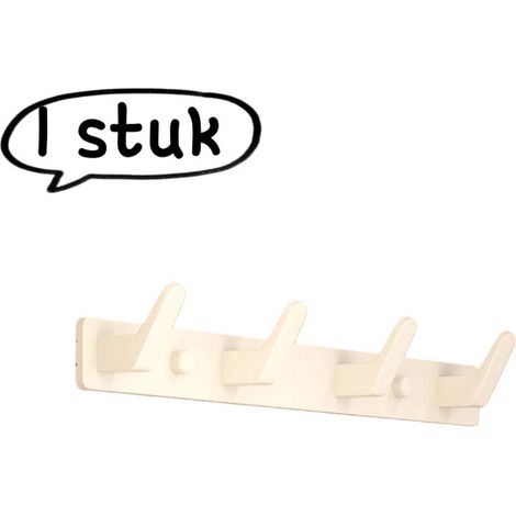 5-Hook Wall-Mounted Door Hook, No Drilling Required, for Coats, Clothes, and Accessories in Entryway and Hallway, White (1/5)