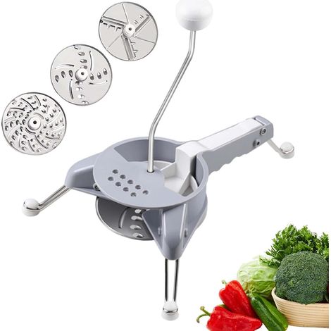 Coupe-légumes multifonction, coupe-légumes multifonction, manivelle en acier inoxydable, 4 en 1, hachoir à légumes Broyeur de carottes pliable