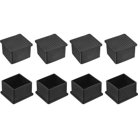 8 Pièces Bouchons Carrés en Plastique 45 x 45mm Noir (1/5)